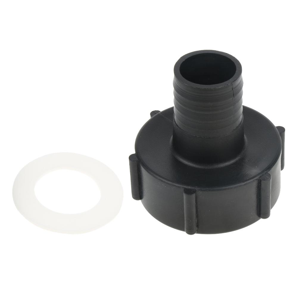 Plastic IBC Tote Valve Adapter, IBC Tank Fitting for Hose - 2 inch Coarse Thread to 1 inch Male Fine Thread, Easy to Install
