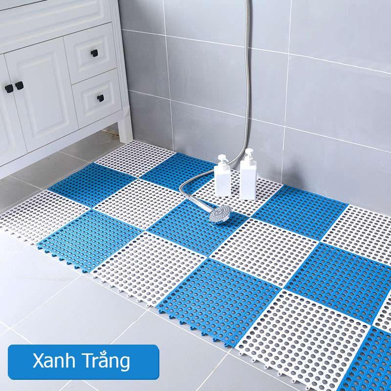 Tấm lót sàn,thảm nhựa lỗ kháng khuẩn,chống trơn,trượt kt30*30 cm sạch sẽ,thoáng mát,êm chân