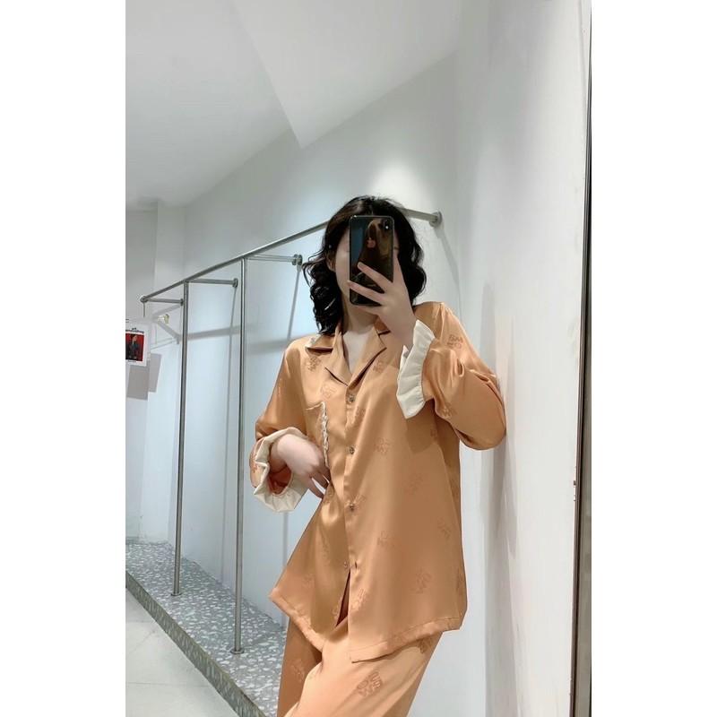 BỘ PIJAMA DÀI S H E R L A R R NÂU BÈO XINH