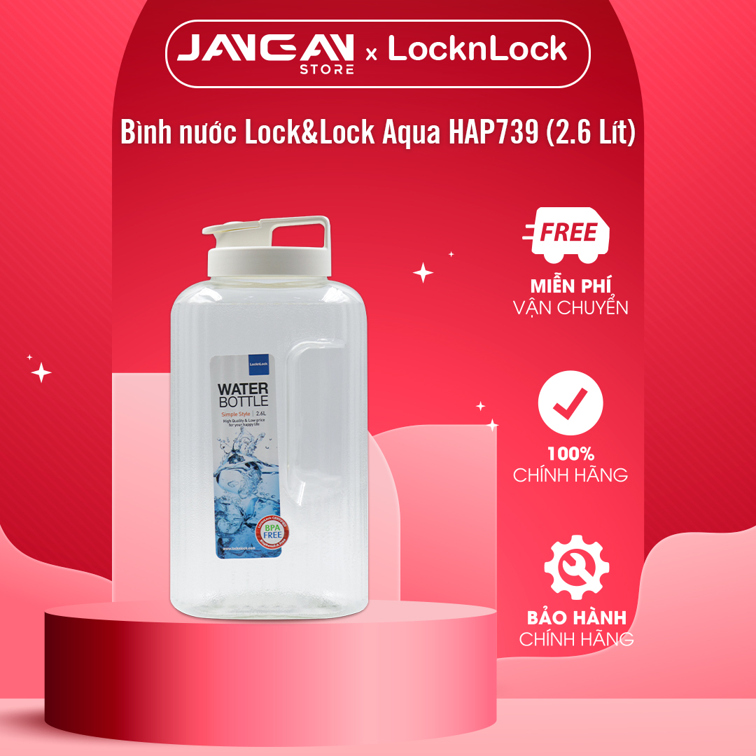 Bình nước Lock&Lock Aqua HAP739B/HAP739W (2.6l)