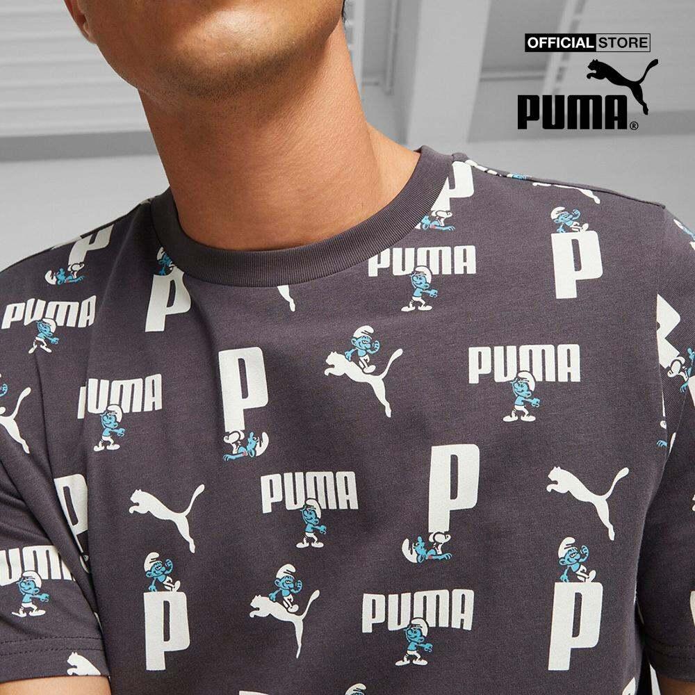 PUMA - Áo thun nam cổ tròn tay ngắn The Smurfs Aop 622190-0