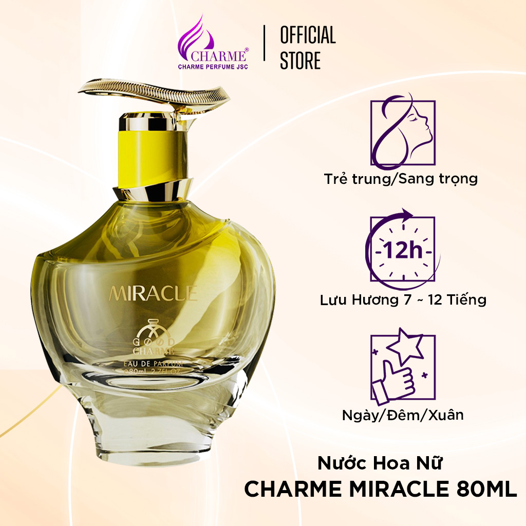 Nước hoa nữ cao cấp, Charme Miracle, đậm chất nước hoa Pháp, mùi ...