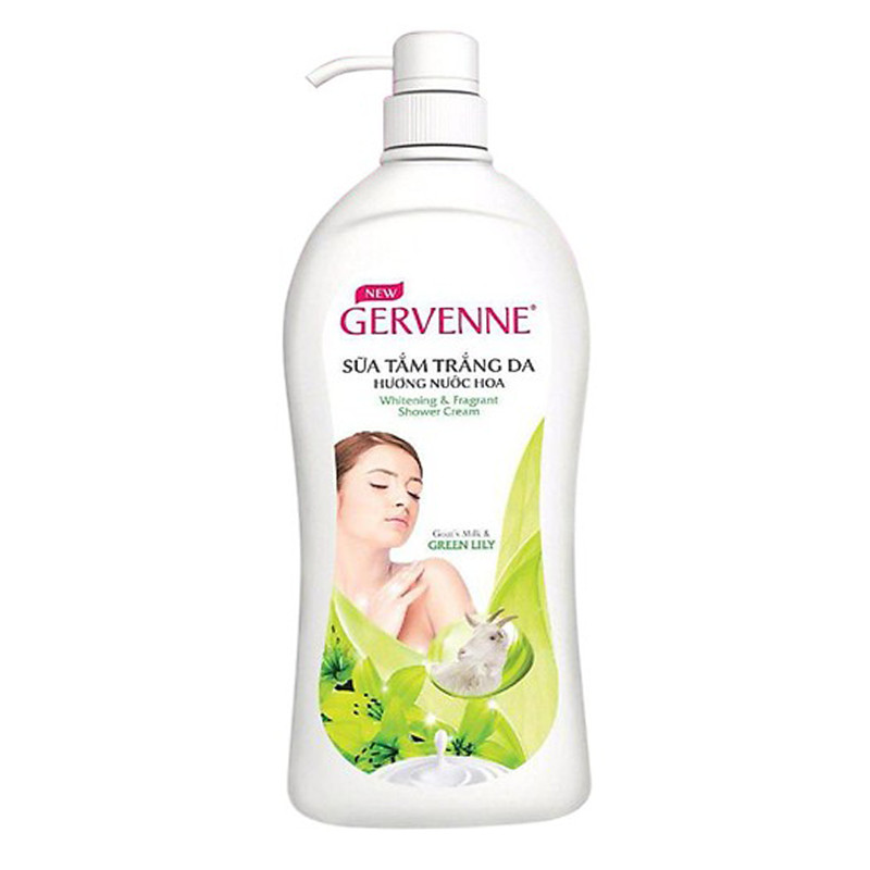 Sữa tắm trắng da hương nước hoa Goas't Milk &amp; Green Lily 450ml