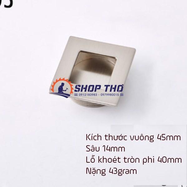 Tay kéo âm cao cấp hình vuông inox 304