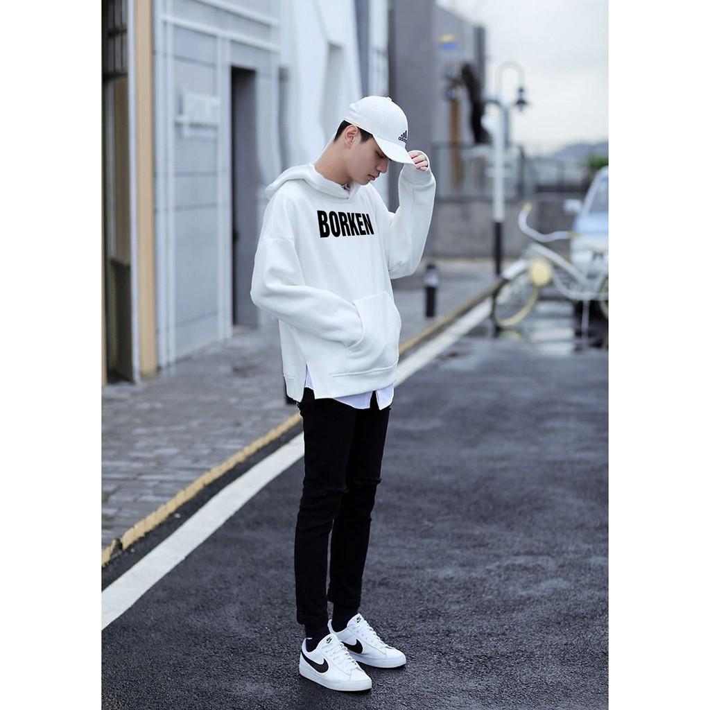 Áo hoodie nam nữ áo khoác BORKEN unisex nỉ phong cách ovesize siêu đẹp Form Rộng – ST21 - babitrendy