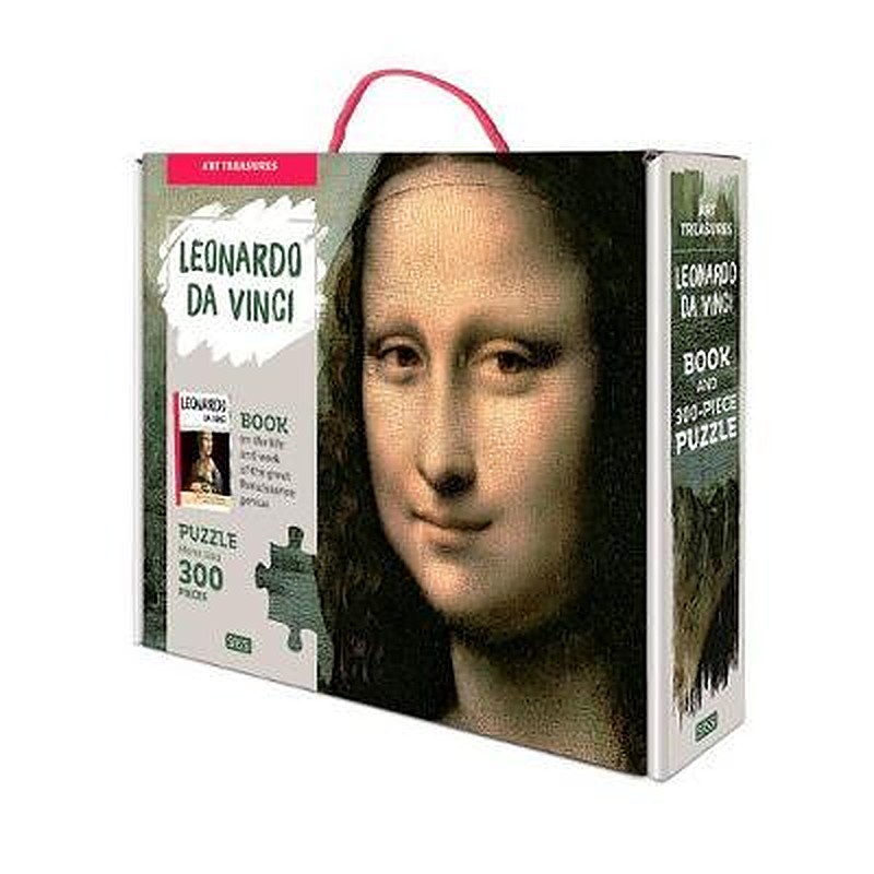 Bộ Tranh Ghép Hình 300 Pcs kèm sách - Art Treasures - Leonardo Da Vinci: Mona Lisa