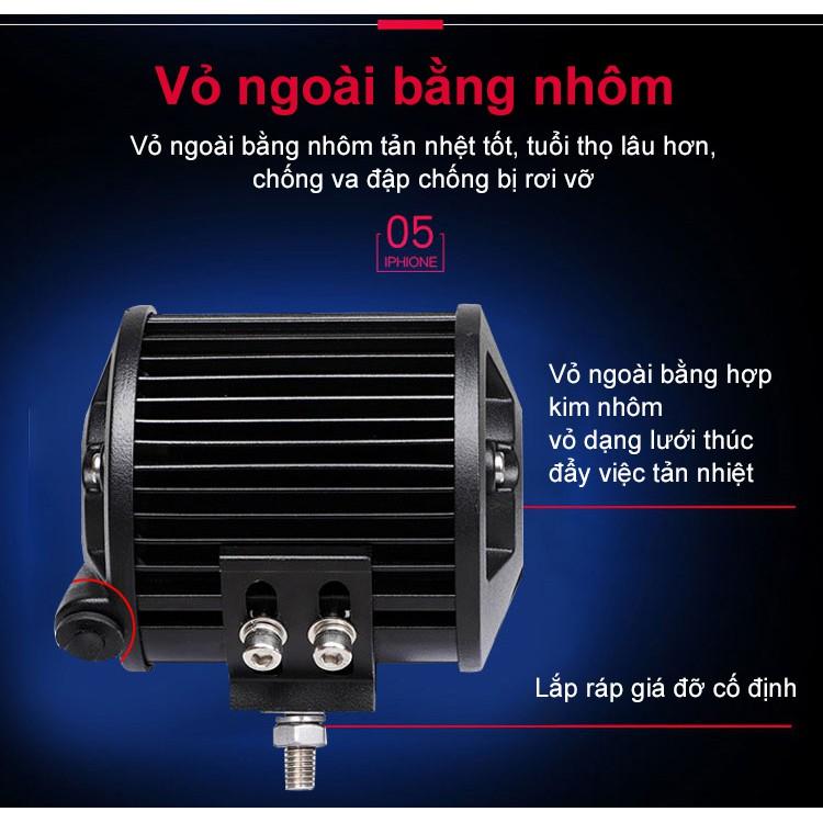 Bộ 2 Đèn pha LED hỗ trợ sáng cho xe ô tô xe máy - AsiaMart