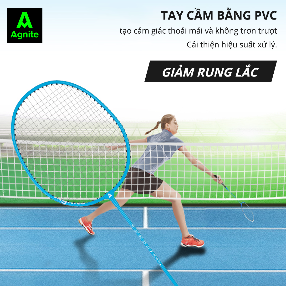 Bộ 2 vợt cầu lông thế hệ mới Agnite, siêu bền, nhẹ TẶNG kèm hộp cầu và túi đựng FH900/FH901
