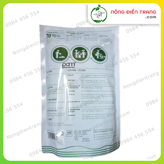 Phân Bón Lá Sinh Học Super Humic Hợp Trí - Gói 1kg - Đất Phú Tơi Xốp, Ra Rễ Mạnh, Cải Tạo Đất, Tăng Hấp Thu Phân Vô Cơ VTNN Nông Điền Trang