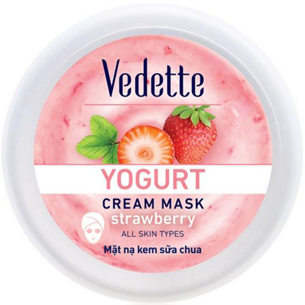 Bộ Đôi Mặt Nạ Chăm Sóc Da Mặt Vedette (Đất Sét Cocoa 145g, Sữa Chua Dâu 120ml)