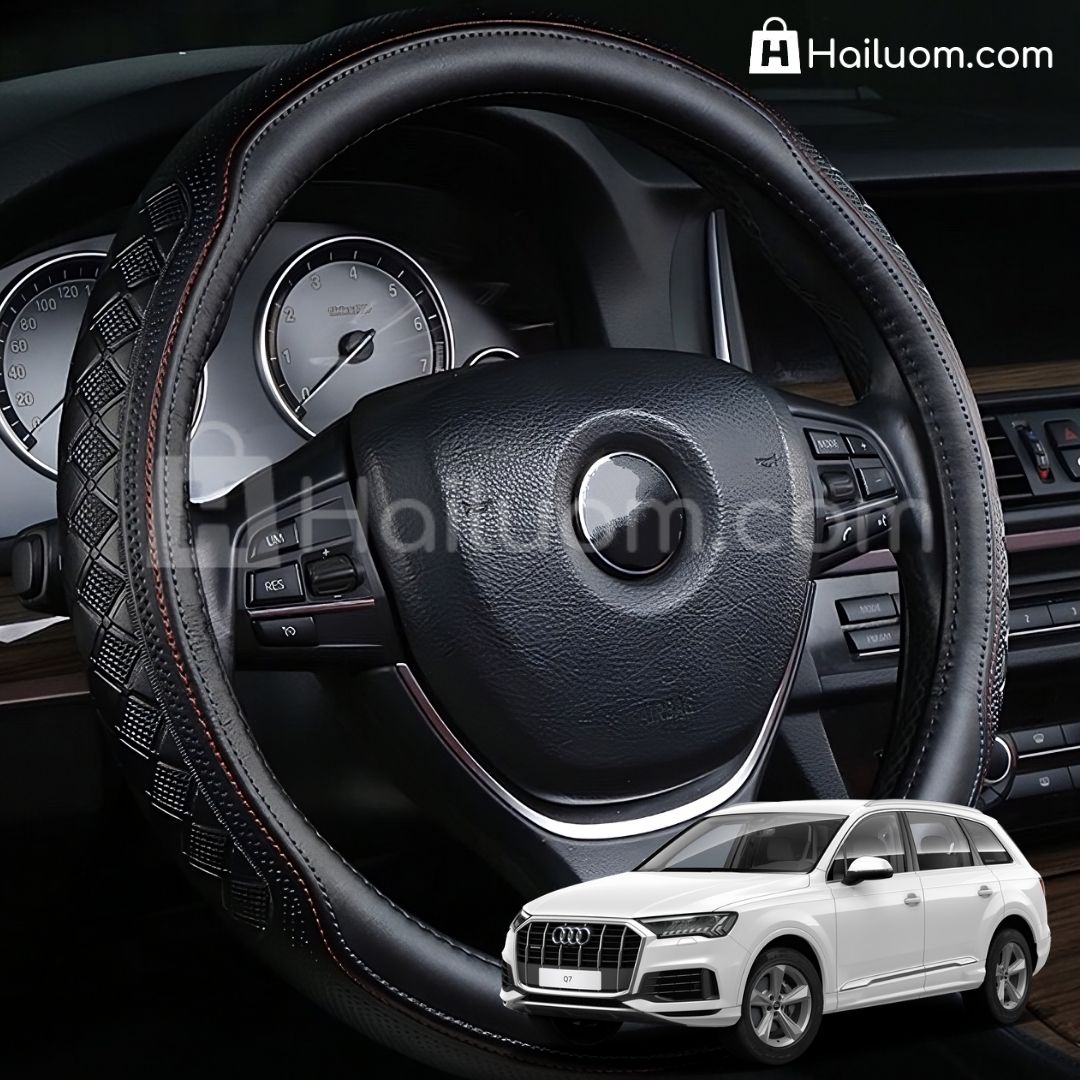 Bọc Vô Lăng ô tô cho AUDI Q7 Da Thật Cao Cấp 4 Mùa