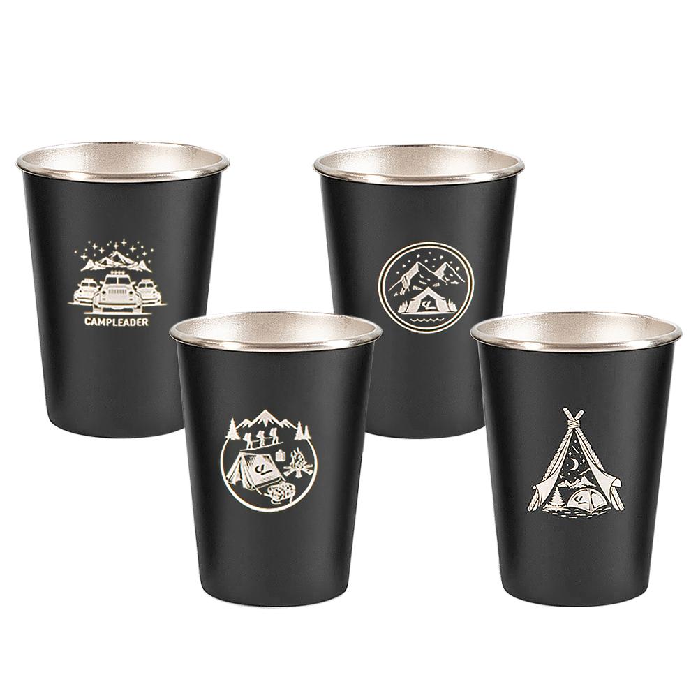 Set 4 Cốc Nước Thép Không Gỉ 350M Campleader