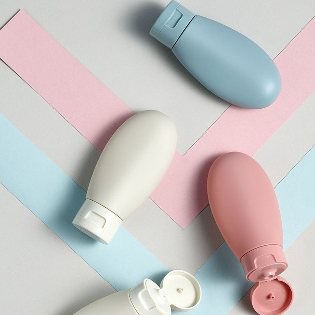 Set 3 Lọ chiết mỹ phẩm, dầu gội du lịch siêu tiện lợi dung tích 60ml kèm túi zip