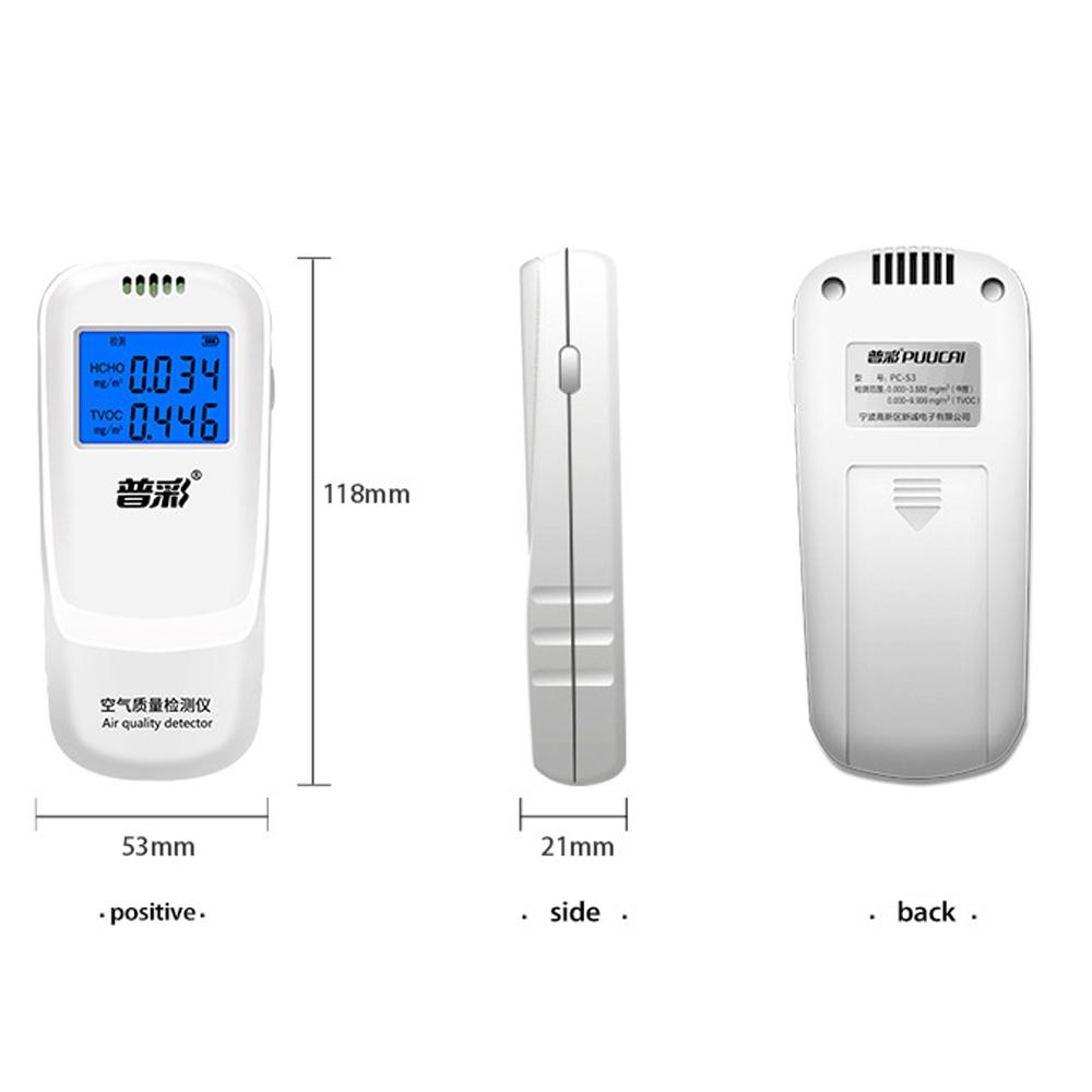 Indoor Portable LCD Formaldehyde Detector Multifunctional Home Air Detector Intelligent Air Quality Analyzer Household