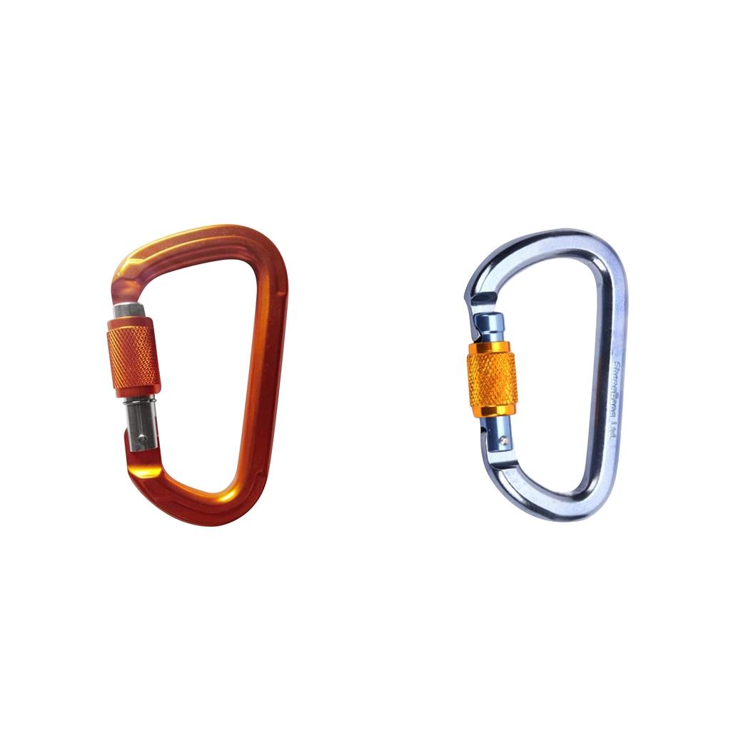 28KN Aluminum Screw Locking Carabiner Hook for Rescue Outdoor Rock Climbing Rappelling Exploring