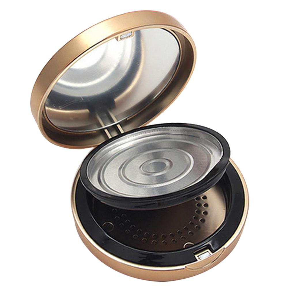 Empty Face Powder Blusher Makeup Cosmetic Storage Container Case Double Tier