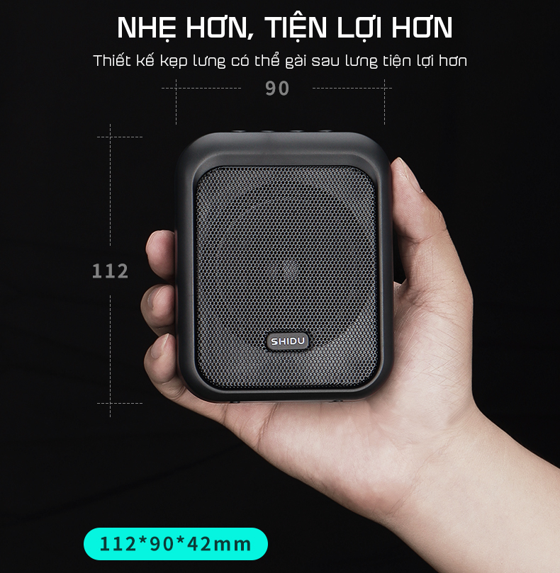 Loa Trợ Giảng Có Dây Hỗ Trợ Nghe Nhạc Bluetooth 5.0 SHIDU SD-M100 - Hàng Chính Hãng