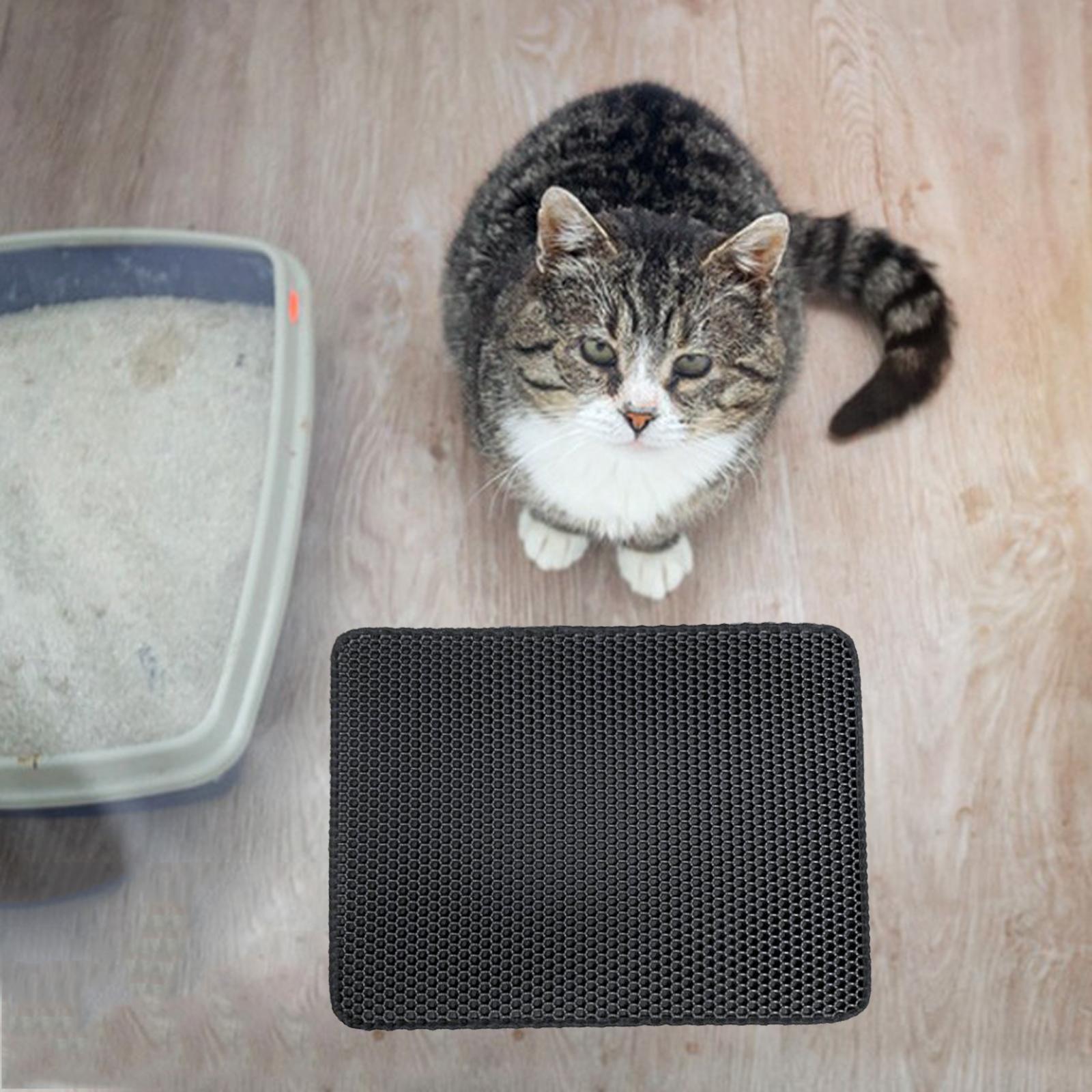 Cat Litter Mat Kitty Mat Double Layer Easily Clean Urine Waterproof