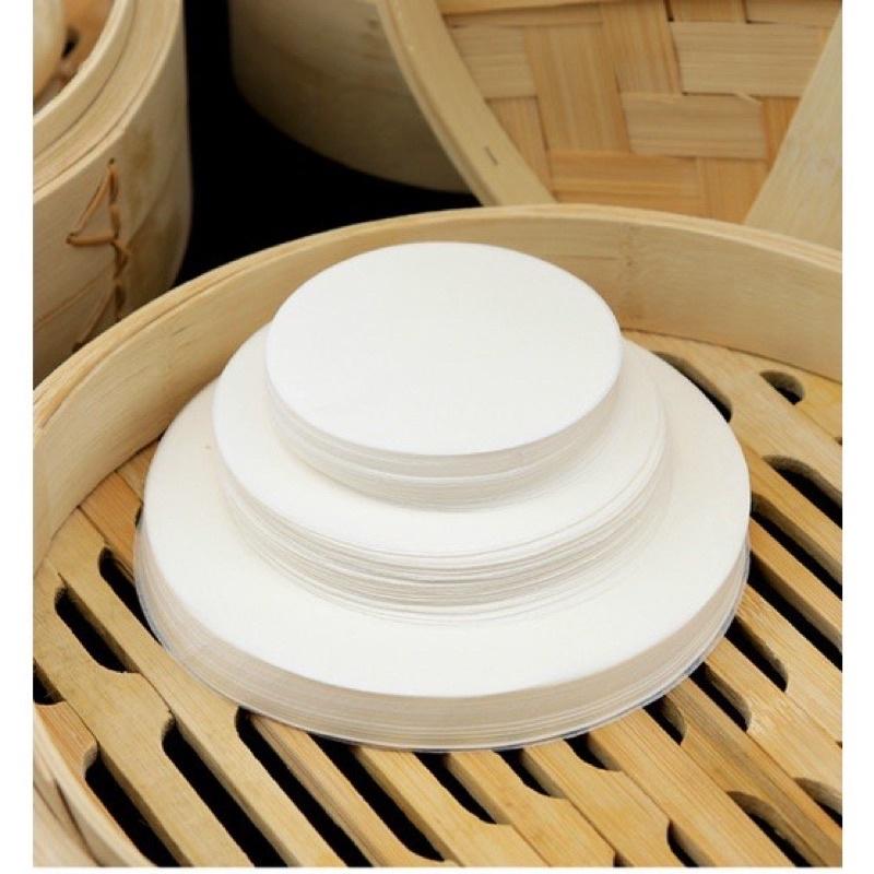 500 tờ Giấy nến tròn cắt sẵn lót bánh bao, dimsum