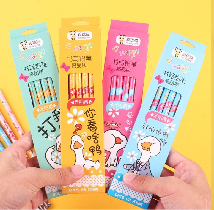 Hộp 6 bút chì chuốt HB6