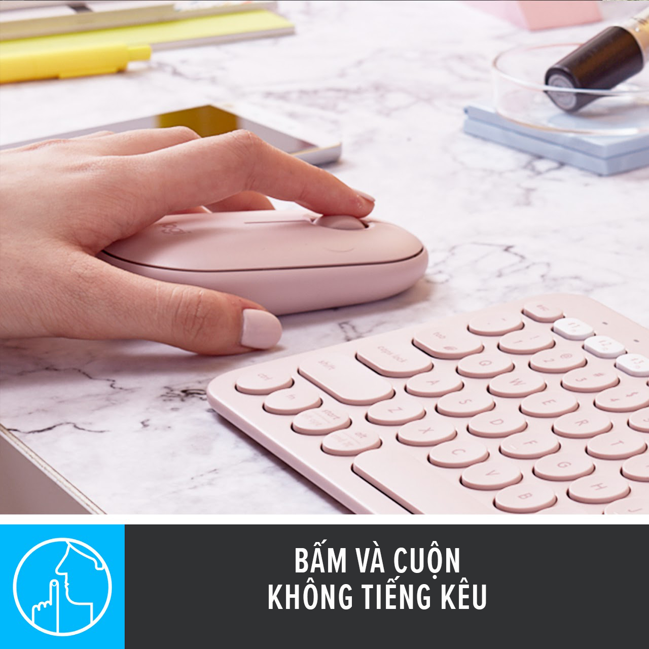 Chuột Bluetooth Silent Logitech Pebble M350 - Hàng chính hãng