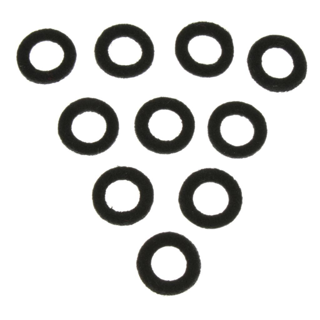 10pcs/pack Trumpet Wool Felts Washer Cushion for Trumpeter - Black