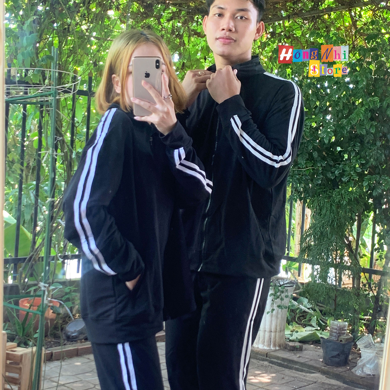 Set Bộ Thể Thao Oversize Ulzzang Unisex Áo Khoác Tay Dài Quần Jogger Dài Màu Đen Cao Cấp - MM