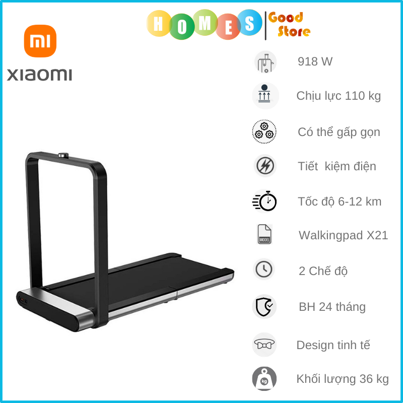 Máy Chạy Bộ Thông Minh XIAOMI KingSmith X21, Gấp Gọn, 2 Chế Độ Chạy, Kết Nối App, Công Suất 918W - Hàng Chính Hãng