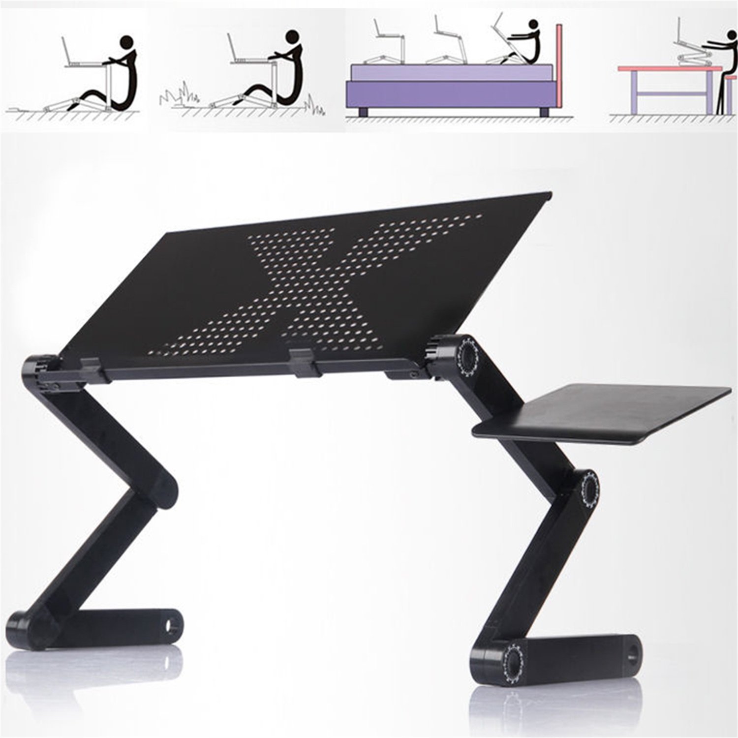 Giá đỡ thông minh 360° Foldable Laptop Desk màu đen