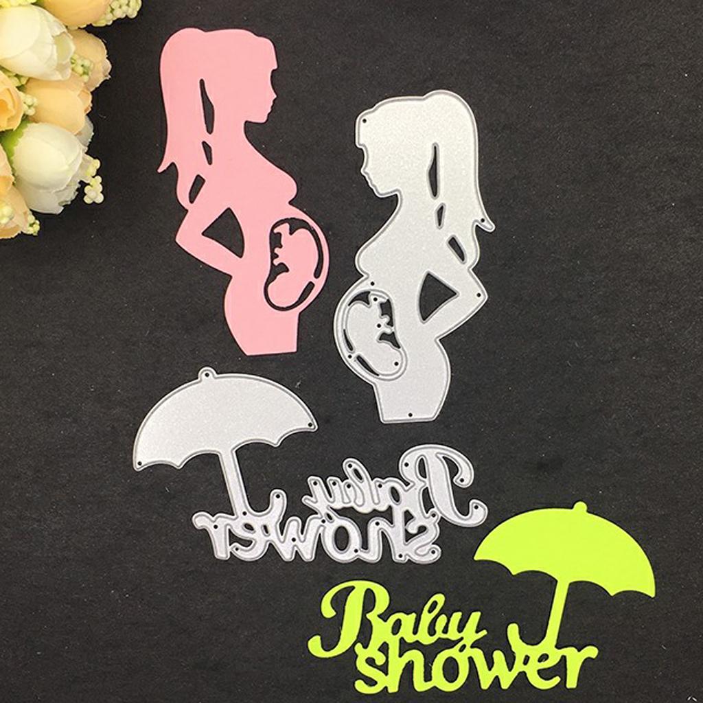 Baby Shower Metal Silver Cutting Dies Stencils DIY Photo Album Paper Crafts
