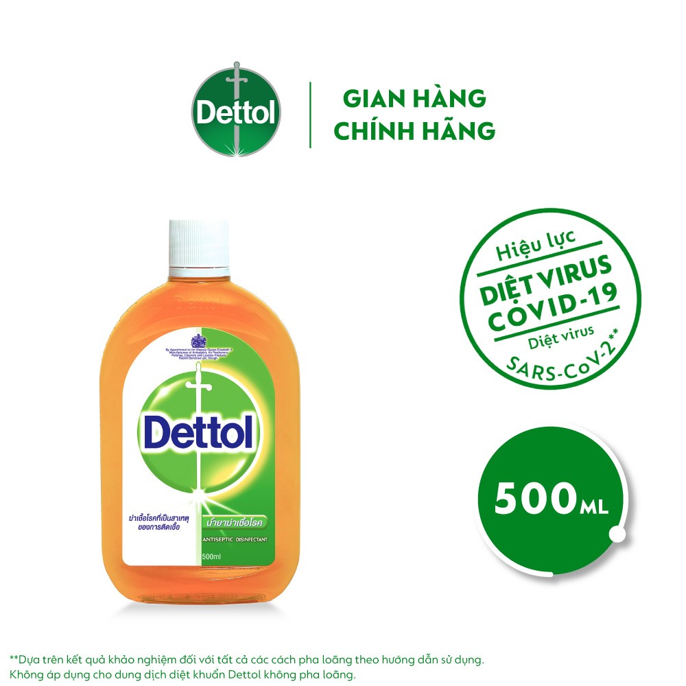 Dung dịch diệt khuẩn đa năng Dettol 500ml +Leaflet