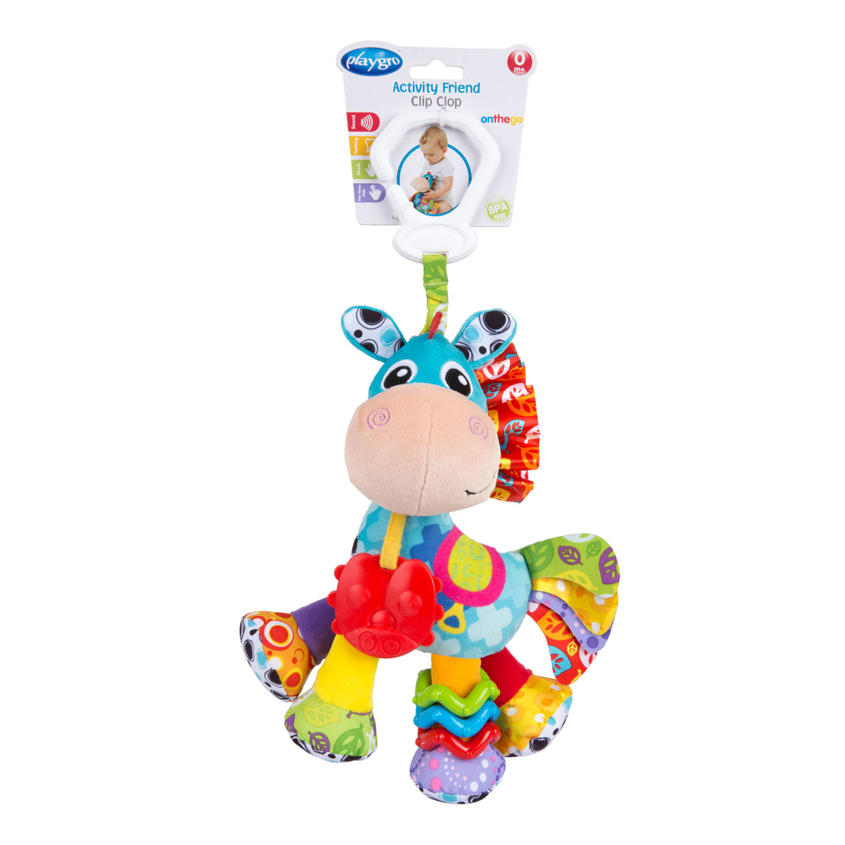 Đồ chơi treo nôi và xe đẩy Playgro Activity Friend Clip Clop, cho bé sơ sinh đến 24 tháng