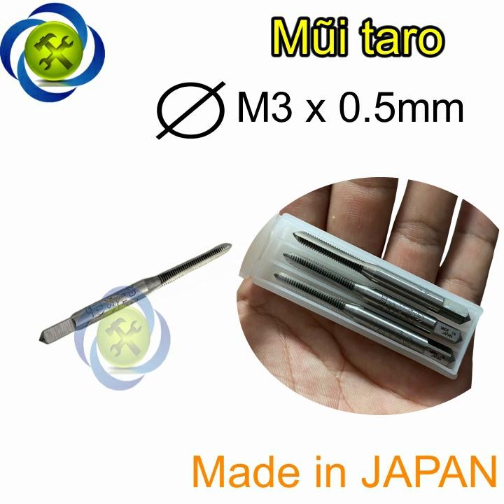 Mũi taro M3 x 0.5 HTD-M305 JAPAN (bộ 3 mũi )