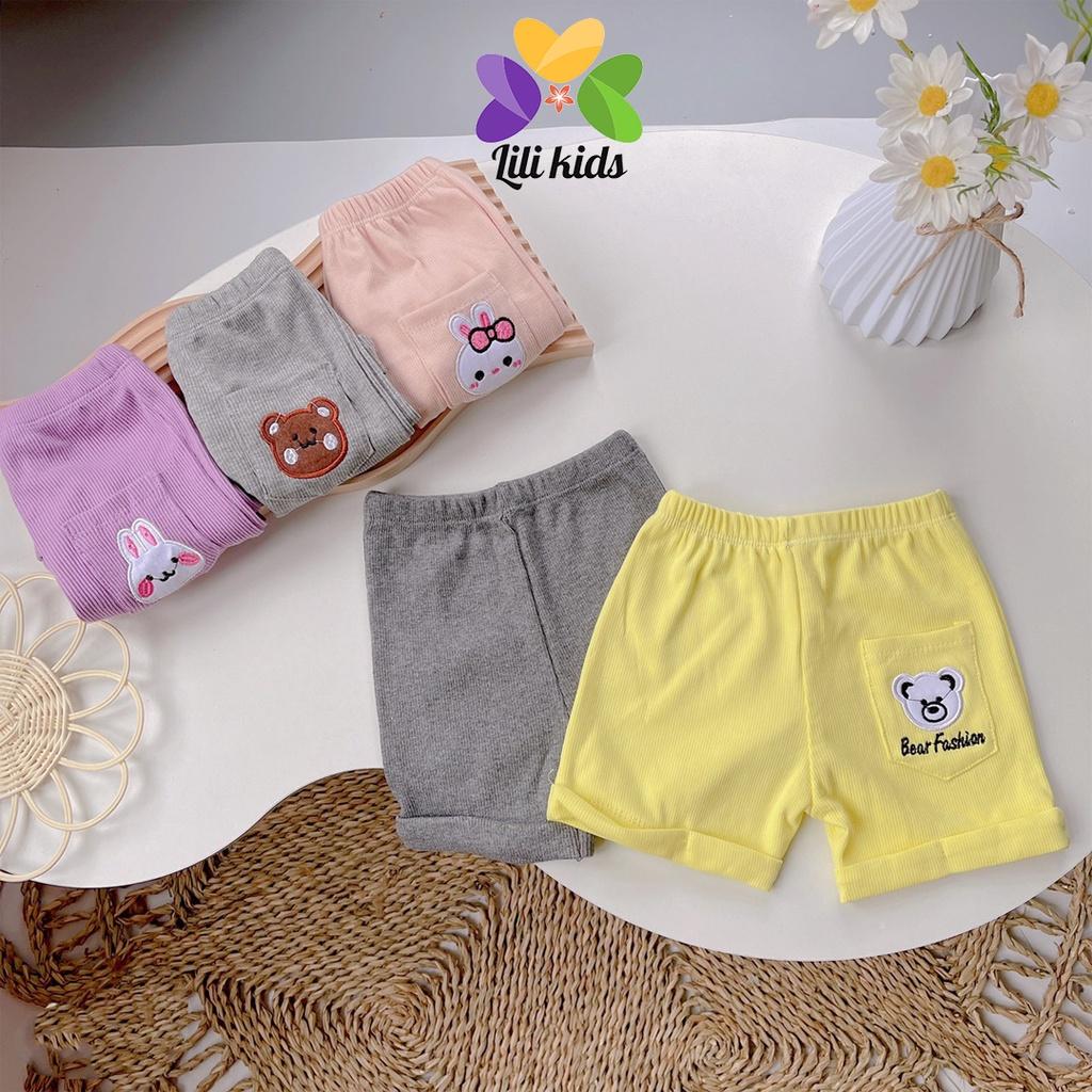 Quần Đùi Chục Cho Bé Trai Bé Gái LILI.KIDS Quần Chục Đùi Chất Thun Gân QC11