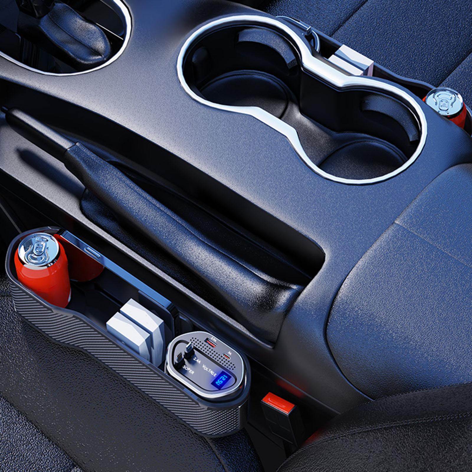 Car Seat Filler Organizer with Charging Function Car Seat Storage Box