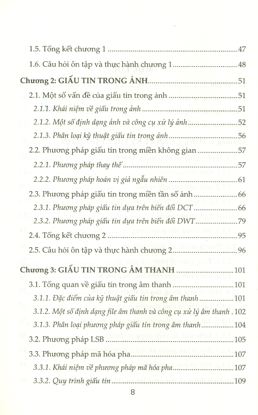 Giáo Trình Các Kỹ Thuật Giấu Tin