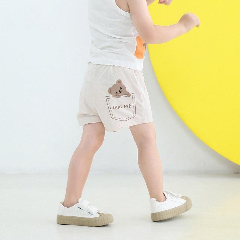 Quần Short Bé Trai Quần Đùi Trẻ Em Thú Hoạt Hình Vải Cotton Cao Cấp Co Giãn 4 Chiều Cho Bé 8-25kg - SUMO KIDS