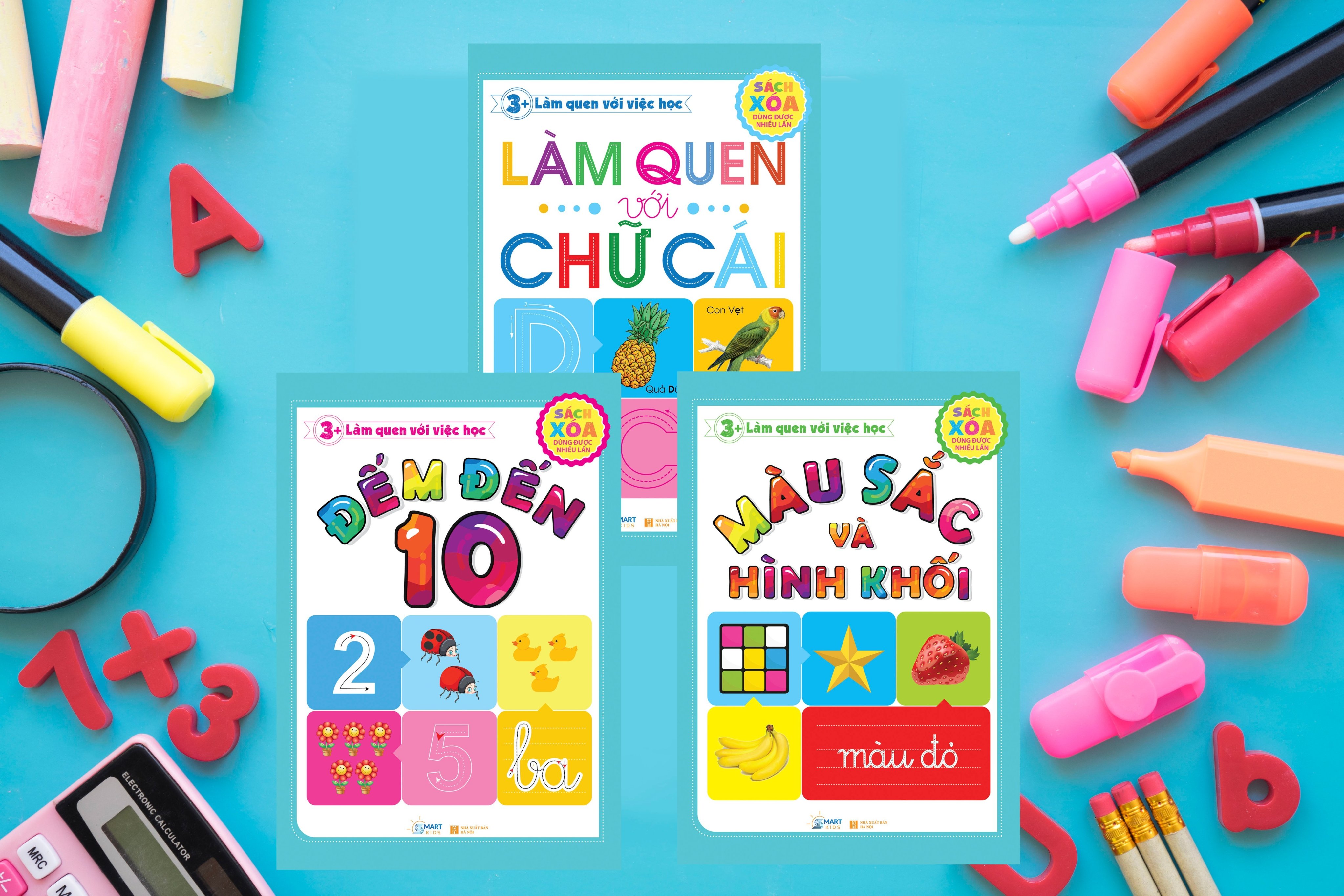 Bộ sách làm quen với việc học: Sách xóa dùng được nhiều lần