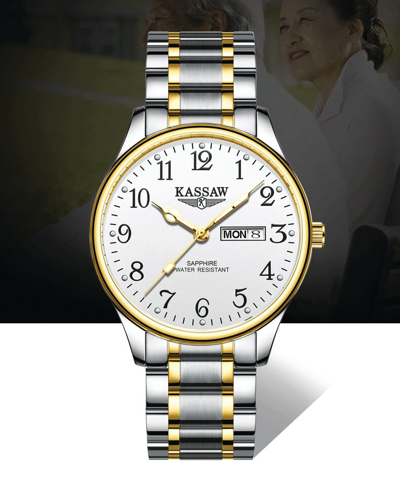 Đồng hồ nam hãng KASSAW K612-1 Kính sapphire ,chống xước,Chống nước 50m ,Bảo hành 24 tháng,dây kim loại ,máy ,Thiết kế đơn giản và sang trọng