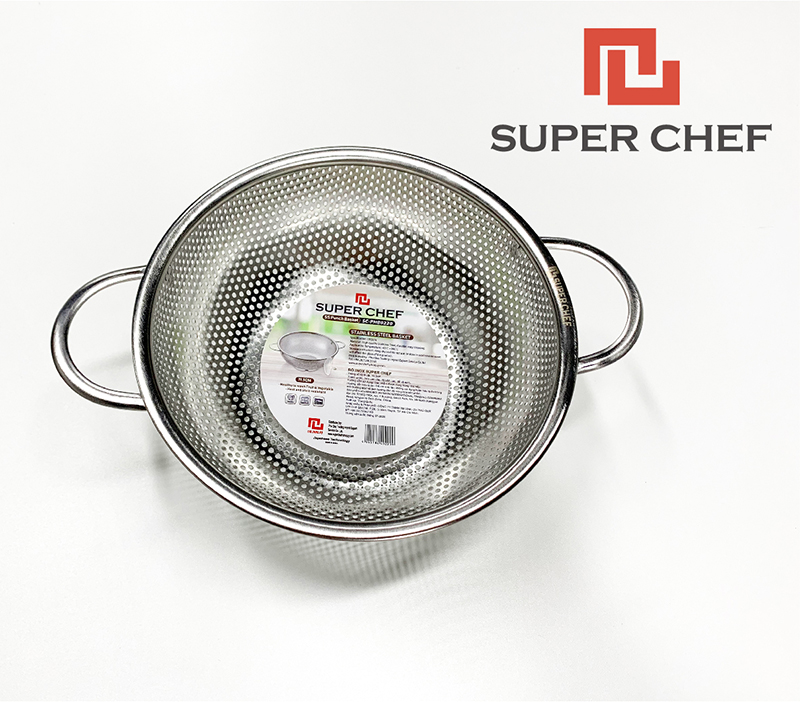 Rổ inox Super Chef 22.5cm 2 quai SC-PHB0223