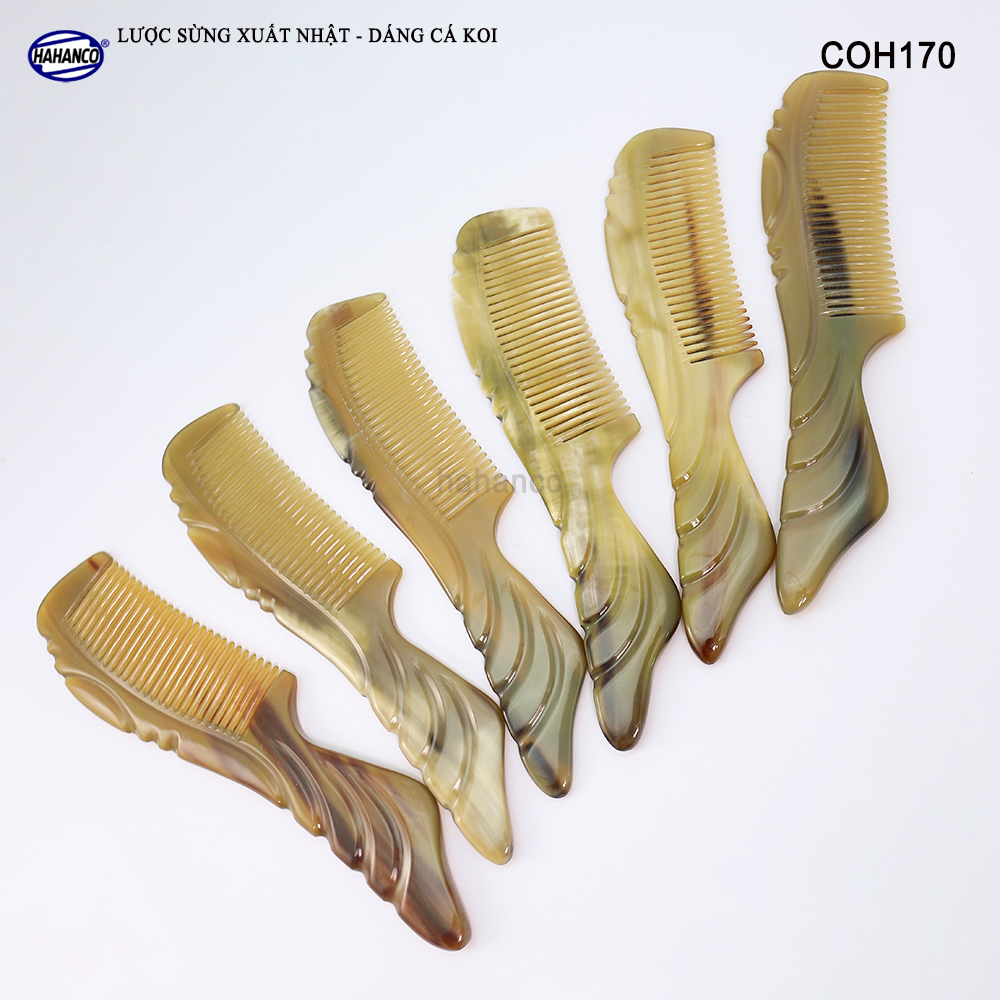 Lược sừng xuất Nhật COH170 - Lược đuôi cá Koi đẹp mềm mại ️- Chăm sóc tóc