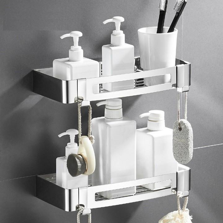 Kệ Chữ Nhật Nhà Tắm, Nhà Bếp Inox Cao Cấp Nhiều Tầng