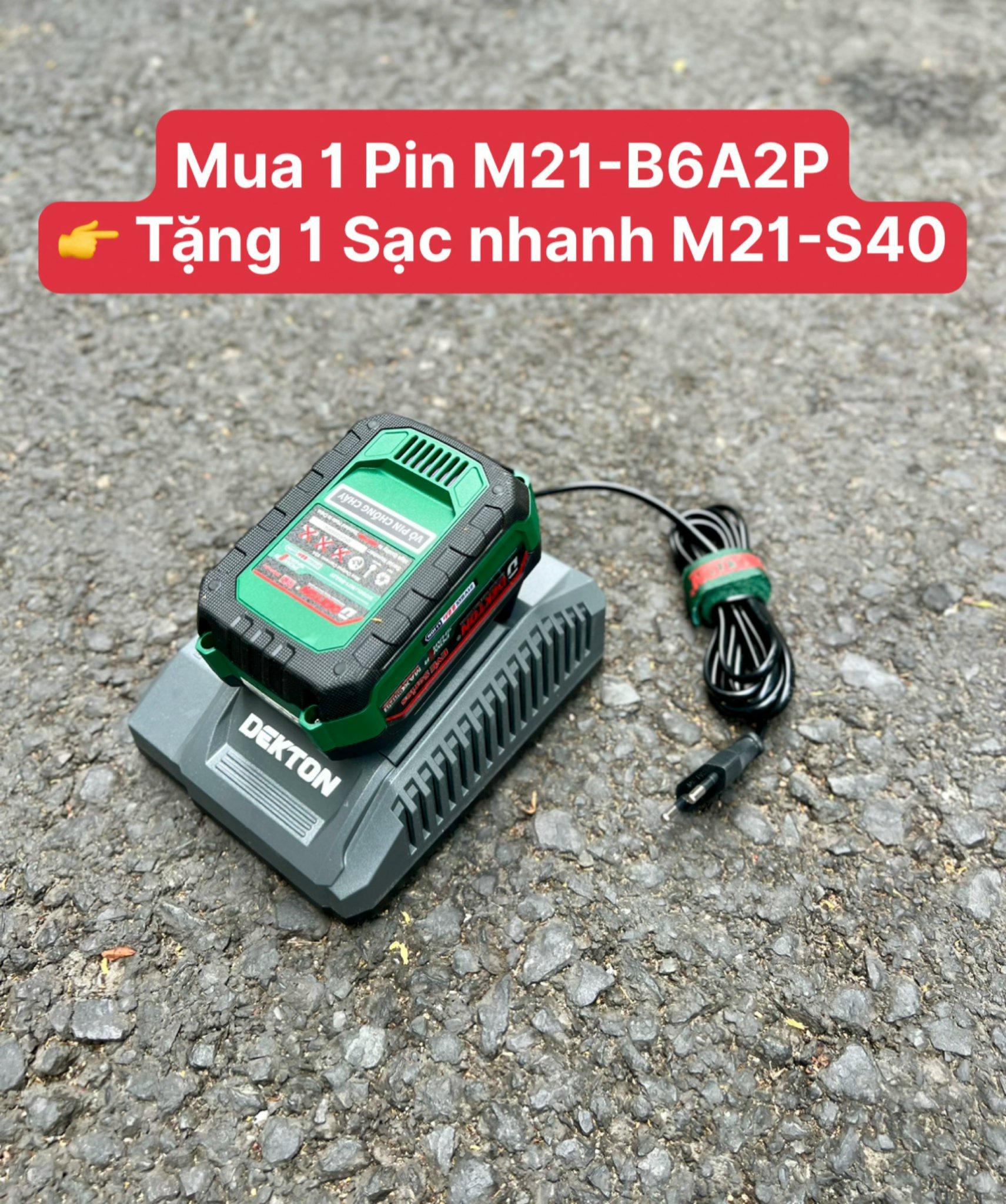 COMBO 2 PIN 6Ah DEKTON M21-B6A2P TẶNG 1 PIN 5A M21-B5A10C DEKTON - KM_T8 -HÀNG CHÍNH HÃNG