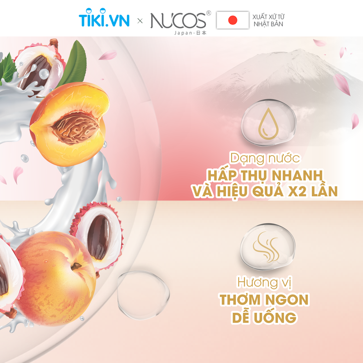 Combo collagen căng bóng trắng da mờ thâm nám Nucos Spa 10.000 và Nucos Super White 3 hộpx10 chaI