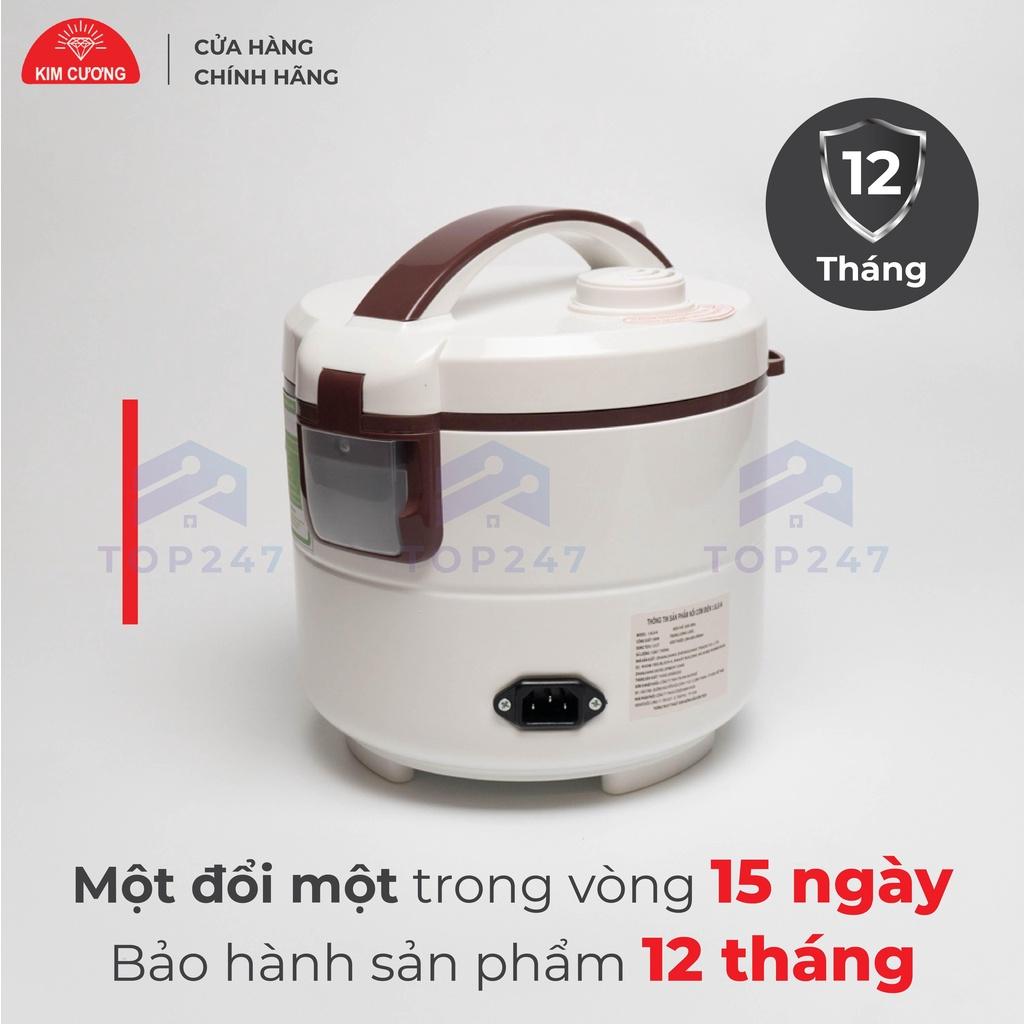 Nồi Cơm Điện Kim Cương 1.8 Lít Đa Năng Nắp Gài Chống Dính - Hàng Chính Hãng