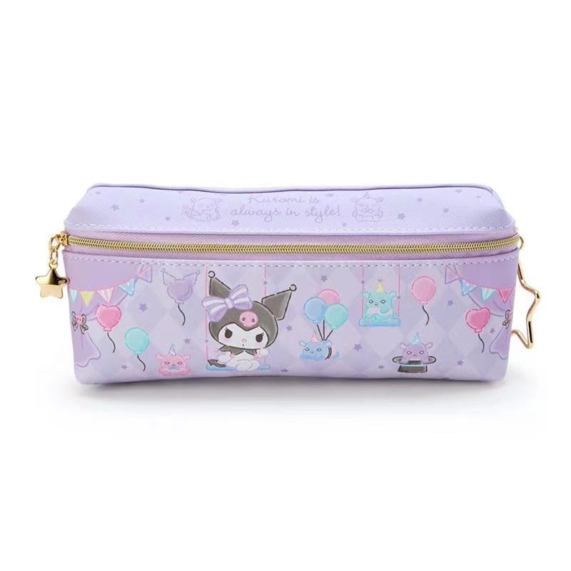 Hoạt Hình Dễ Thương Hello Kitty Bút Túi 2 Mặt Dây Kéo Di Động Văn Phòng Phẩm Túi Lưu Trữ Học Sinh Bé Trai Gái Kid Túi Đựng 20*5*9Cm