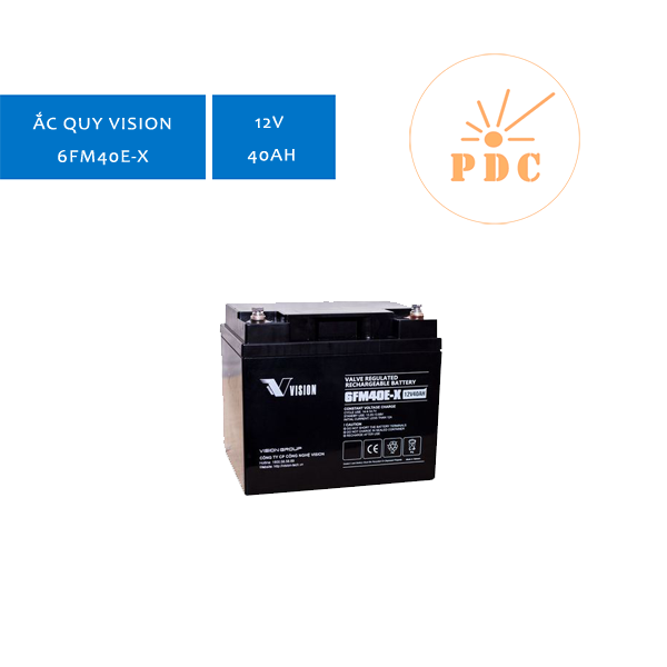 Ắc quy Vision 6FM40E-X 12V 40Ah - (PDC-TECH)