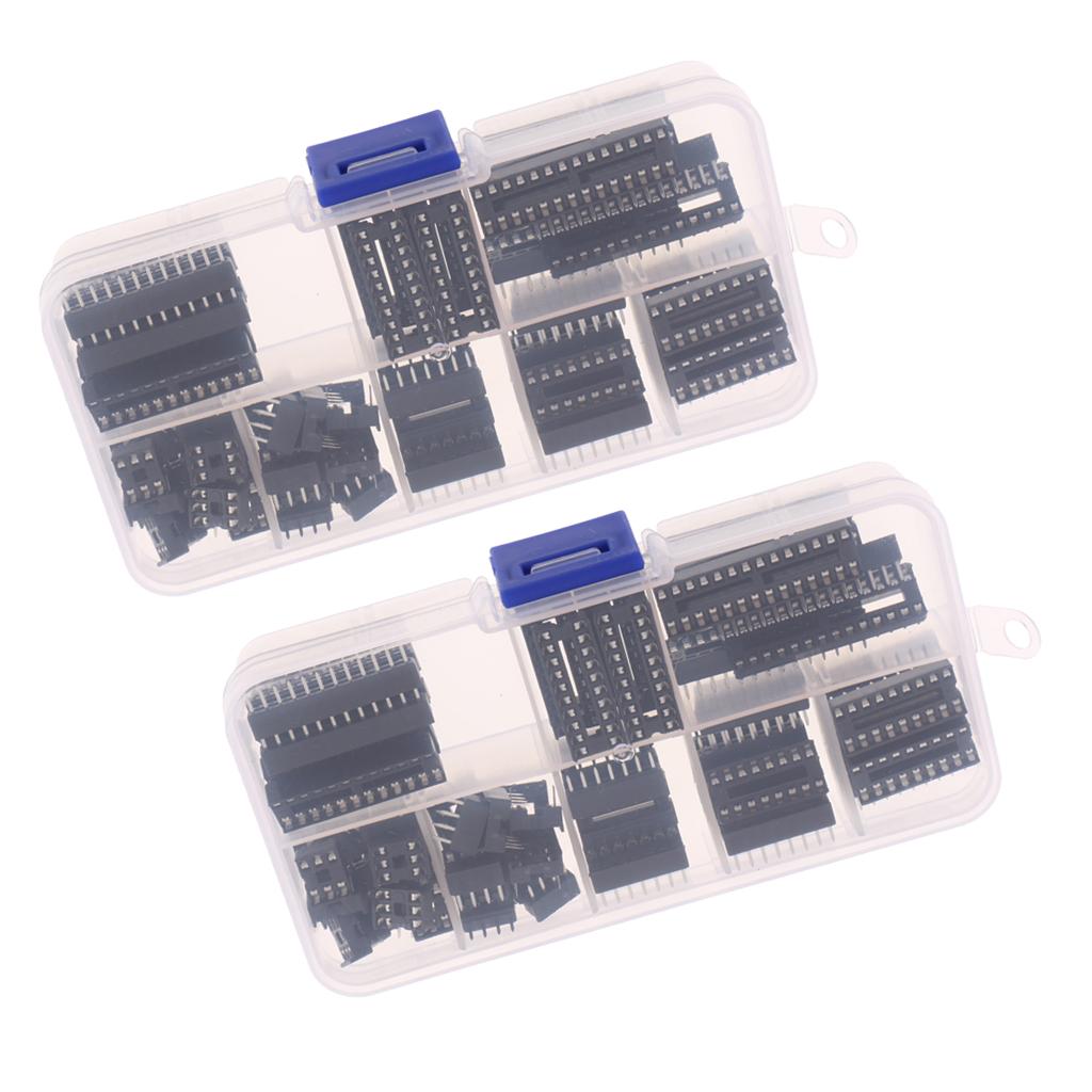 2 Bộ Đôi Hàng Nhúng IC Ổ Cắm Cổng Kết Nối Bộ Chuyển Đổi Assortment Bộ Mỏ Hàn Loại