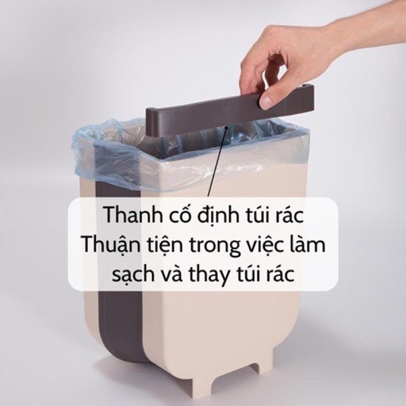 Thùng Rác Gấp Gọn Thông Minh Treo Cạnh Tủ 2 Size Tiện Lợi