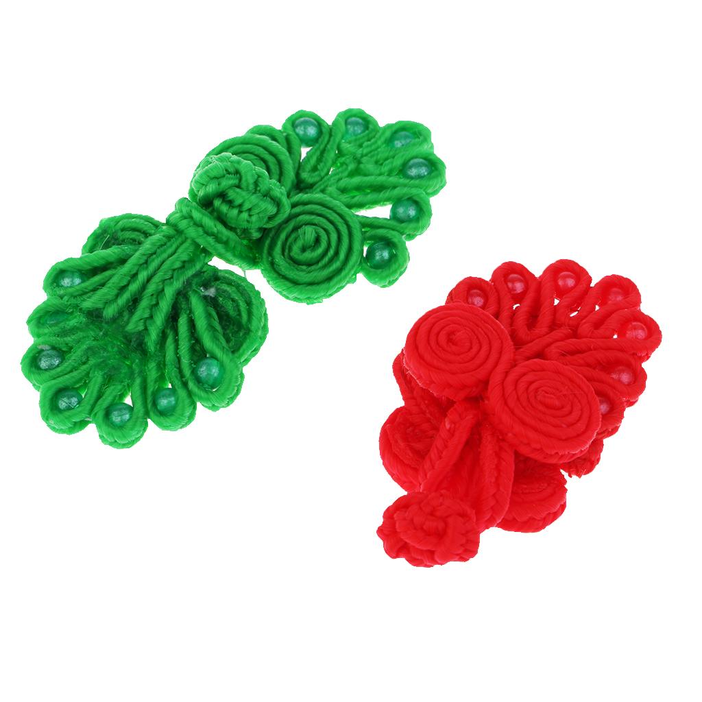 10 Pairs Chinese Frog Knot Closure Buttons Fastener Sewing Handmade DIY Bag Cloth